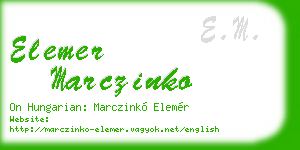 elemer marczinko business card