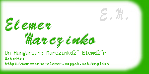 elemer marczinko business card